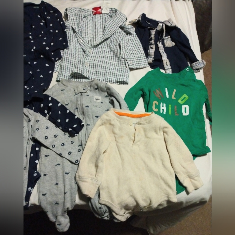 Assorted Carter's 6 Months Long Sleeve/Pant Clothing - Picture 2 of 11